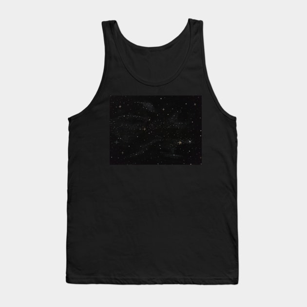 Simple Black and Gold Galaxy Tank Top by thcreations1